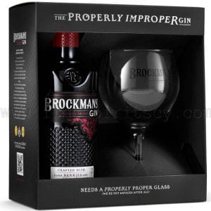 Brockmans Gin 70cl Gin glass giftpack