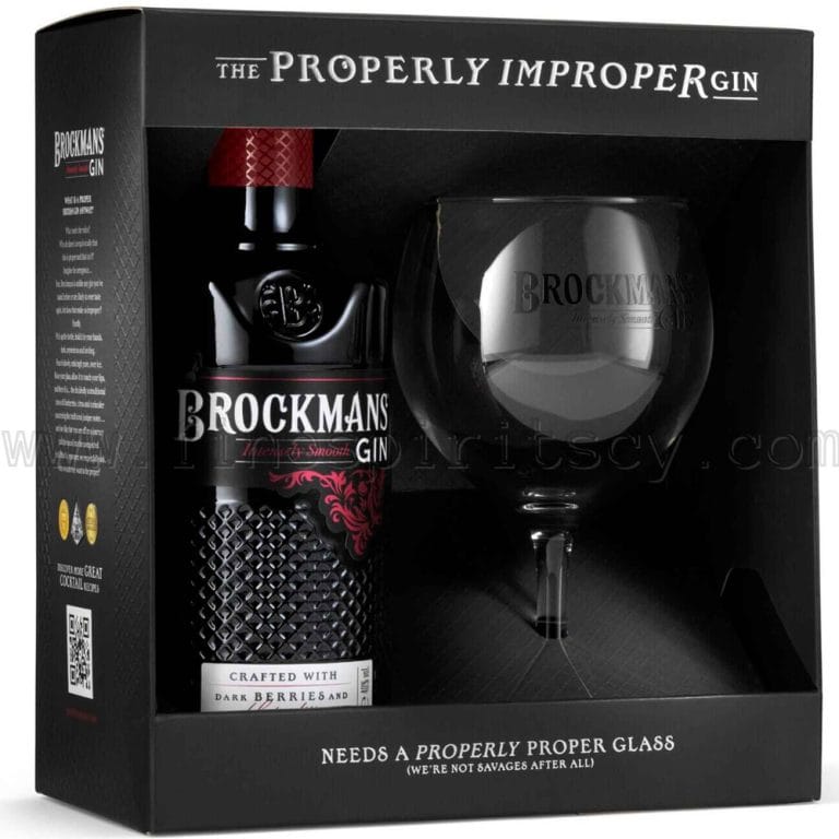 Brockmans Gin 70cl Gin glass giftpack