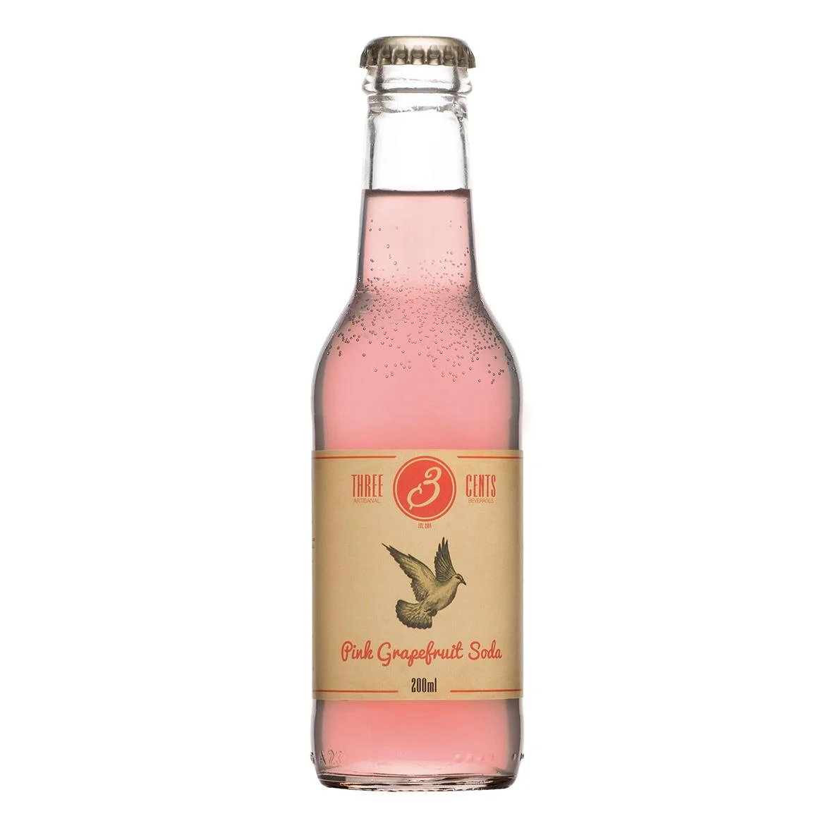 Three Cents Pink Grapefruit Soda 200ml